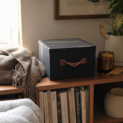 Foldable Storage Box With a Transparent Lid