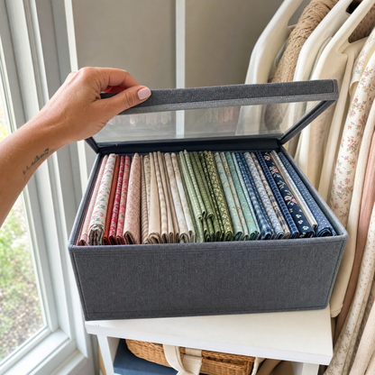 Foldable Storage Box With a Transparent Lid