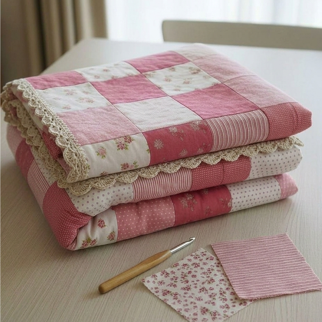 Crochet Fusion Patchwork Quilt Digital PDF Pattern