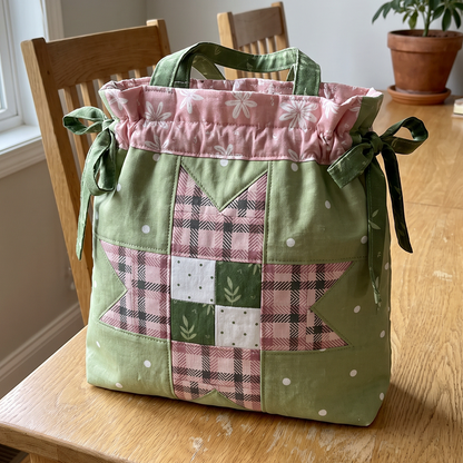 Drawstring Tote Bag Quilt Downloadable PDF Quilt Pattern