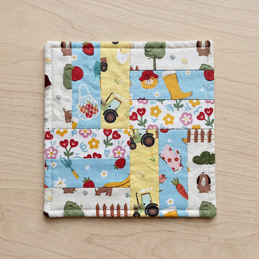 Stripe Splash Coaster Digital PDF Pattern