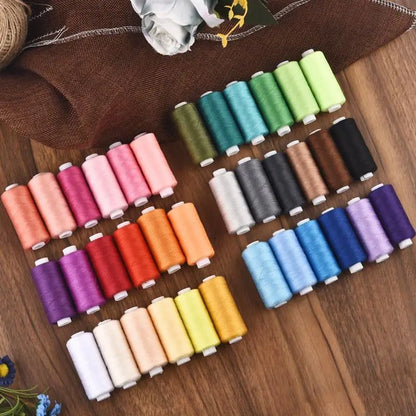 Multicolor Polyester Sewing Thread Roll 6 Colors Set