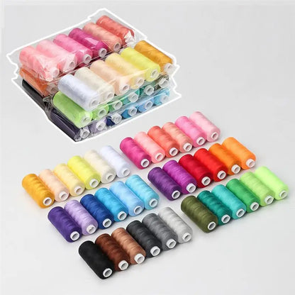 Multicolor Polyester Sewing Thread Roll 6 Colors Set