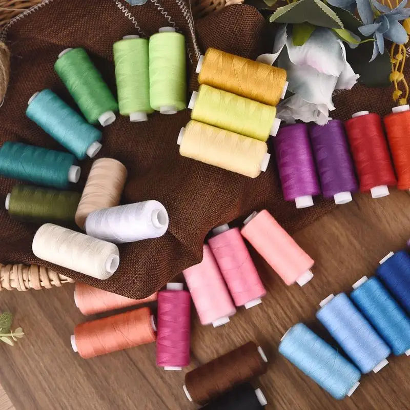 Multicolor Polyester Sewing Thread Roll 6 Colors Set