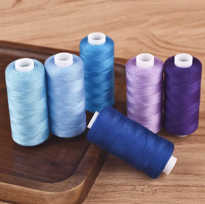 Multicolor Polyester Sewing Thread Roll 6 Colors Set