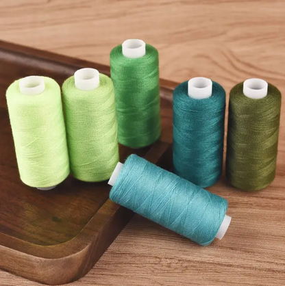 Multicolor Polyester Sewing Thread Roll 6 Colors Set