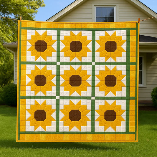 Sunny Blooms Quilt Downloadable PDF Quilt Pattern