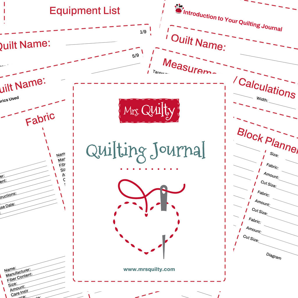 Quilting Journal 30 Pages Printable