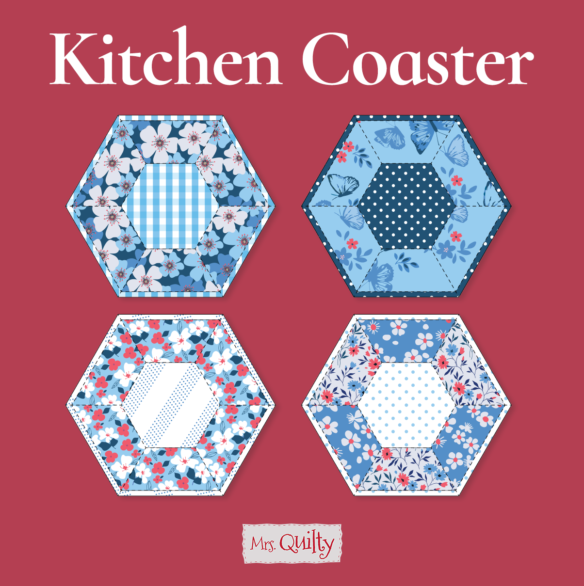 Kitchen Coaster Downloadable PDF Quilt Pattern