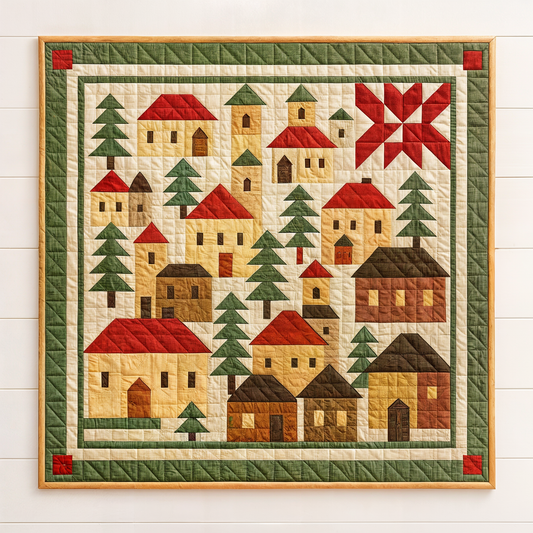 Forest Cabins Downloadable PDF Quilt Pattern