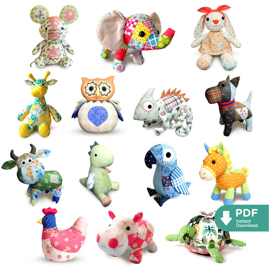 Mrs. Quilty Plushies – Bundle of 14 Patterns Vol. 2