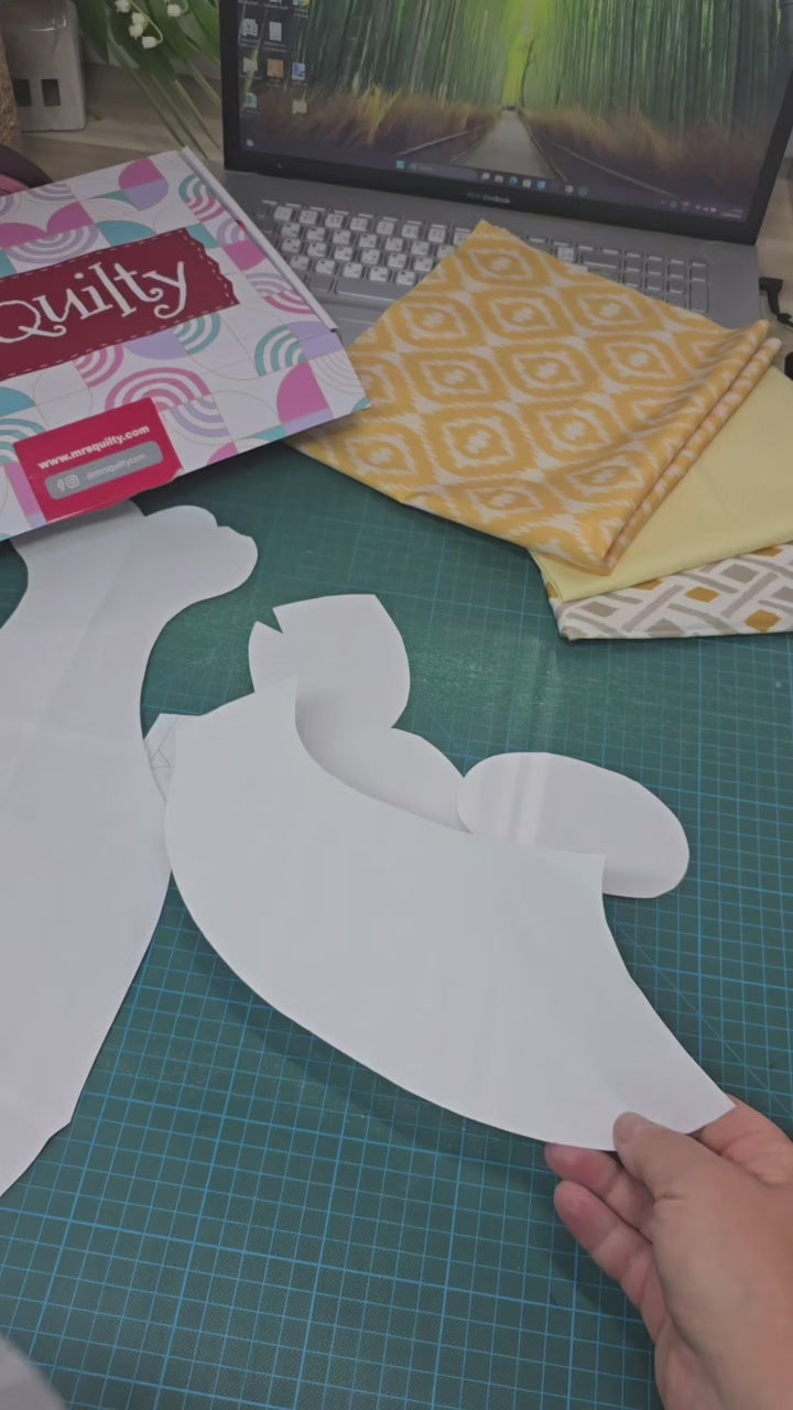 Customer review video of Mrs. Quilty subscription box content