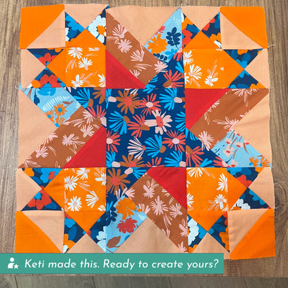 Grateful Star Block Digital PDF Pattern