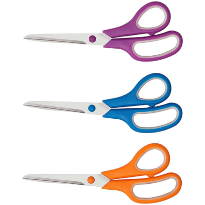 8" Sewing Scissors For Fabric (3-Pack)