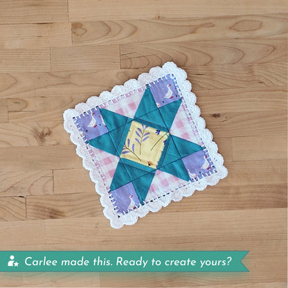 Crochet Fusion Quilt Coaster Digital PDF Pattern