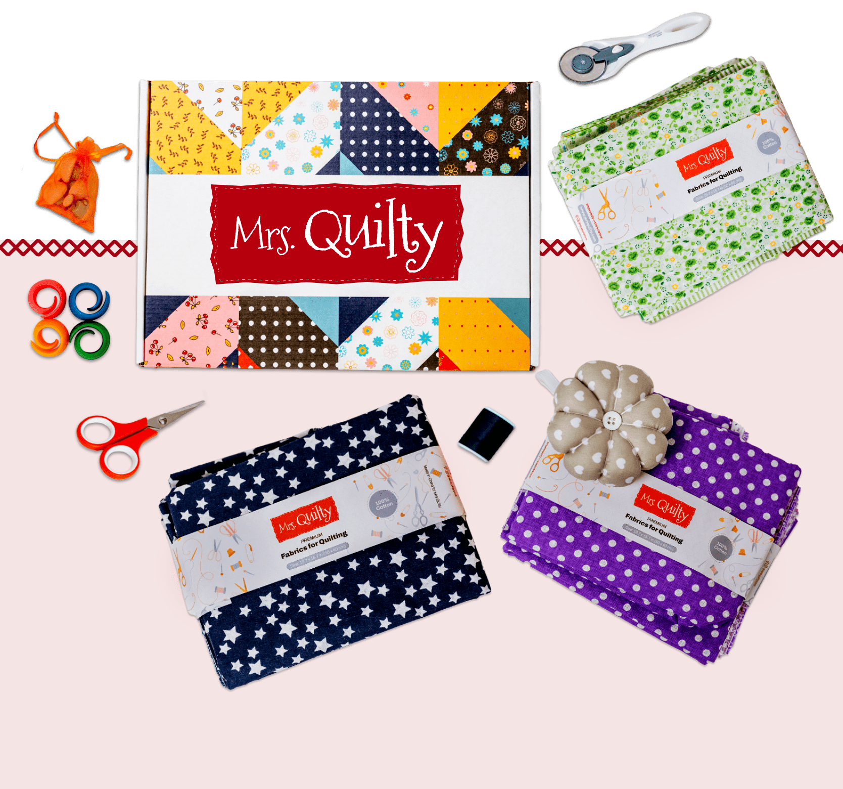 42-Piece Quilting Kit: Start Your Quilting Journey Right – Mrs Quilty