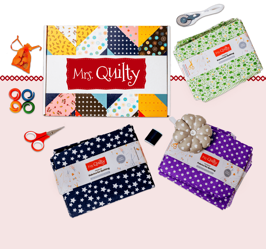 Mrs Quilty Subscription box for quilters of all levels