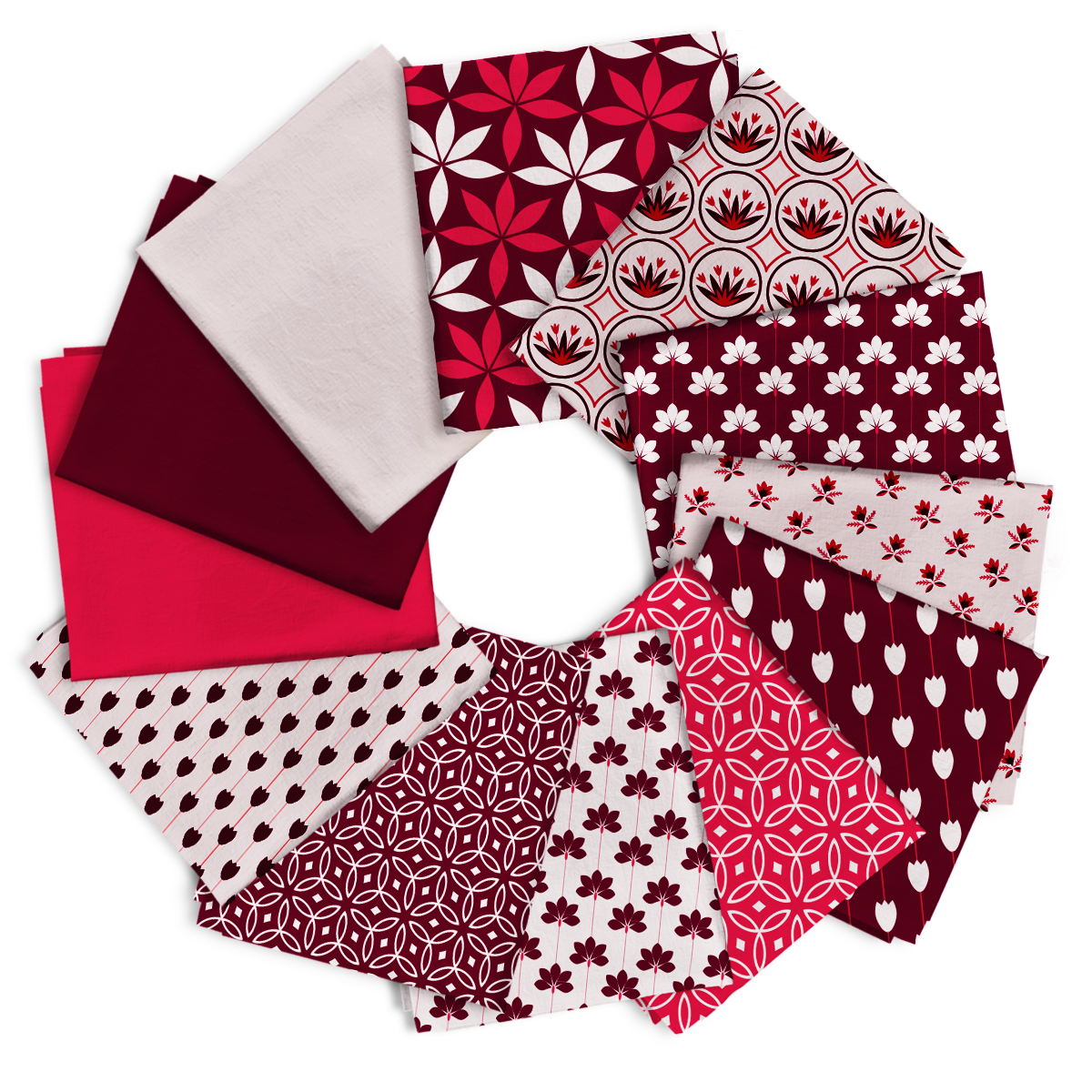 Deep Rouge Garden - Fat Quarter Bundle