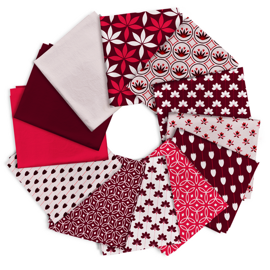 Deep Rouge Garden - Fat Quarter Bundle